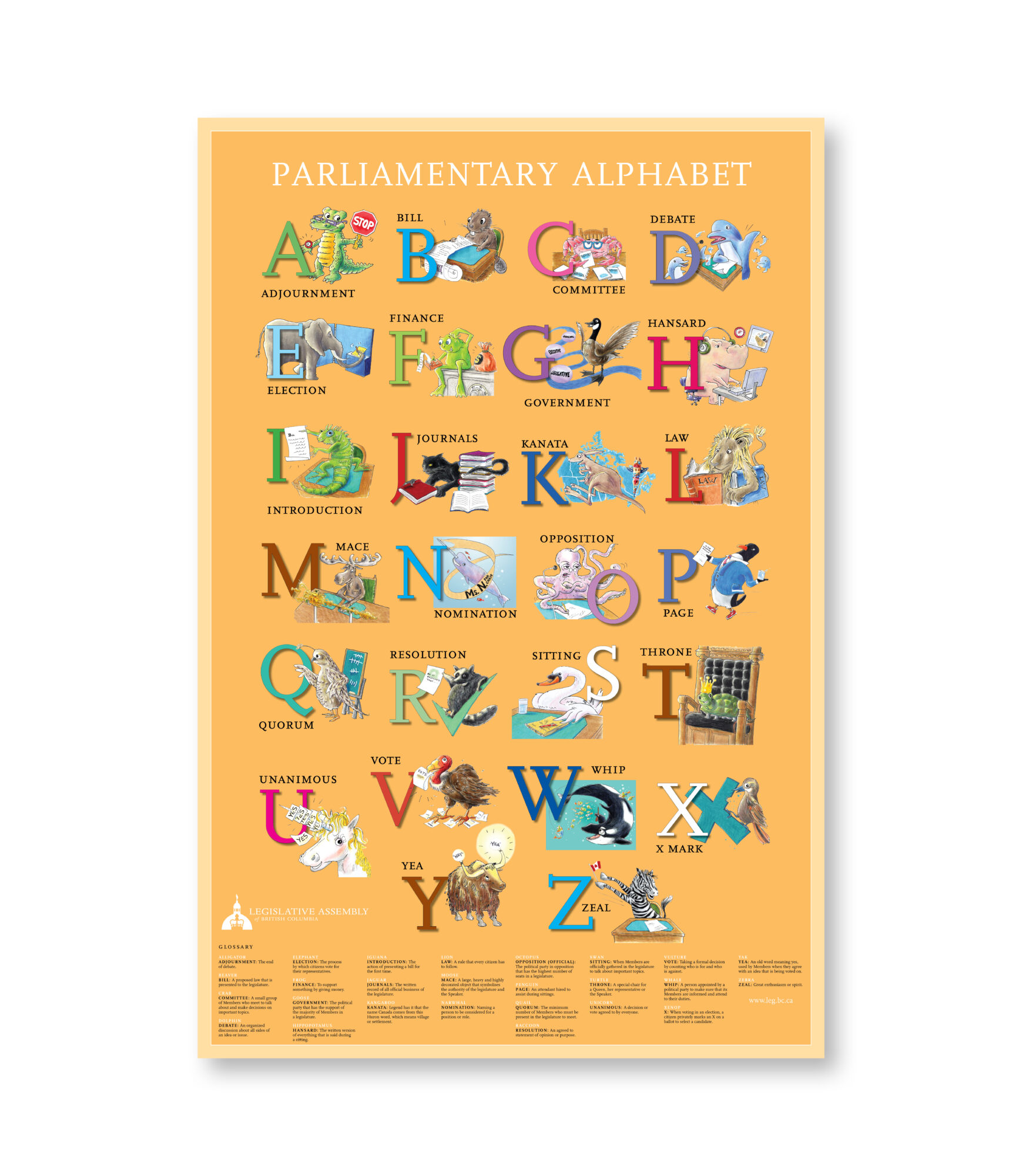 Legislative Assembly of British Columbia - Children's ABC Poster